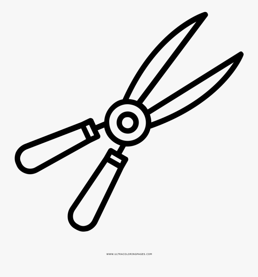 Clippers Coloring Page - Pruning Shears Drawing, Transparent Clipart