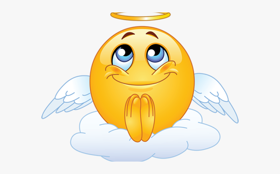 Transparent Angel Face Clipart - Angel Smiley Face Emoji , Free