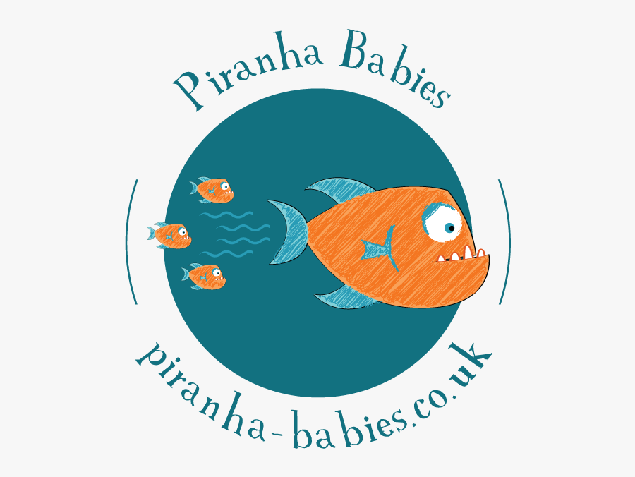 Piranha Babies Swim Schools Across The Lake - Back To School Poster, Transparent Clipart