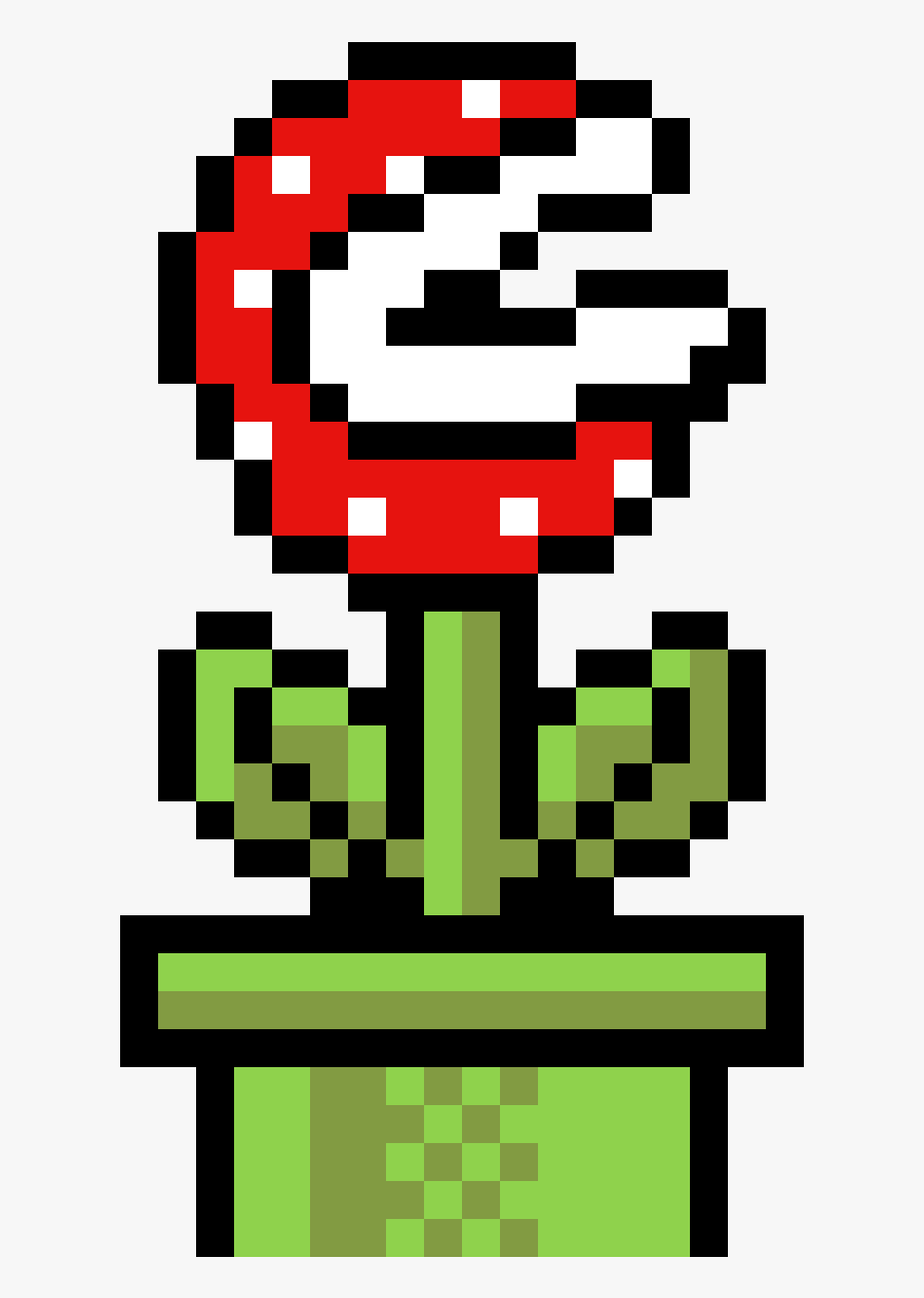 Mario Venus Fly Trap - Mario Piranha Plant Pixel Art, Transparent Clipart