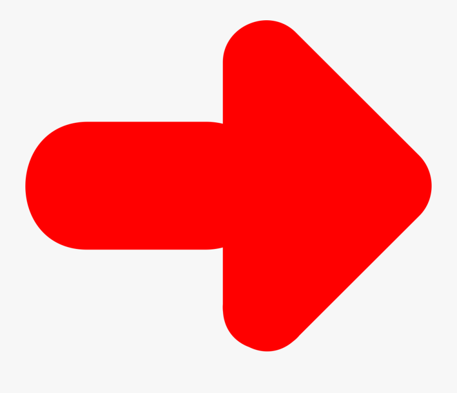 Red Arrow Right Side, Transparent Clipart