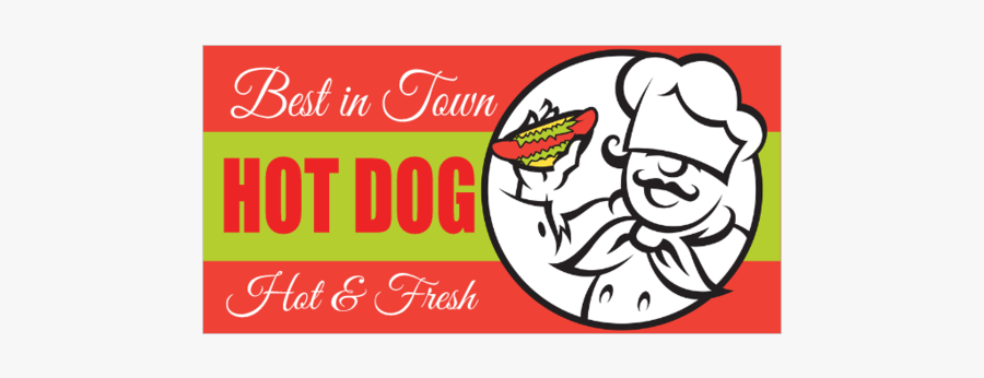 Hot Dog Banners, Transparent Clipart