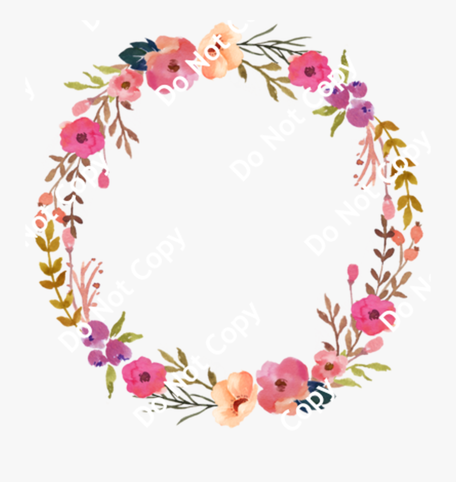 Cds Print N Cut Ready To Apply Boho Designs 54 Wreathe - Pink Flower Wreath Png, Transparent Clipart