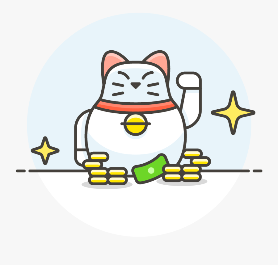 Lucky Cat Icon, Transparent Clipart