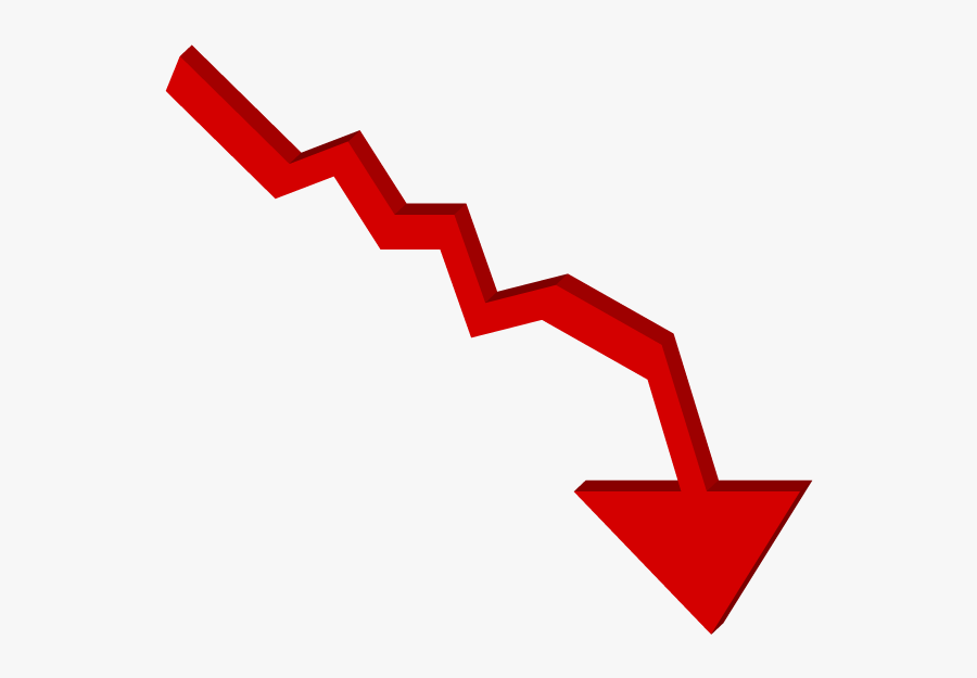 County Unemployment Drops 6% - Stock Market Crash Arrow, Transparent Clipart