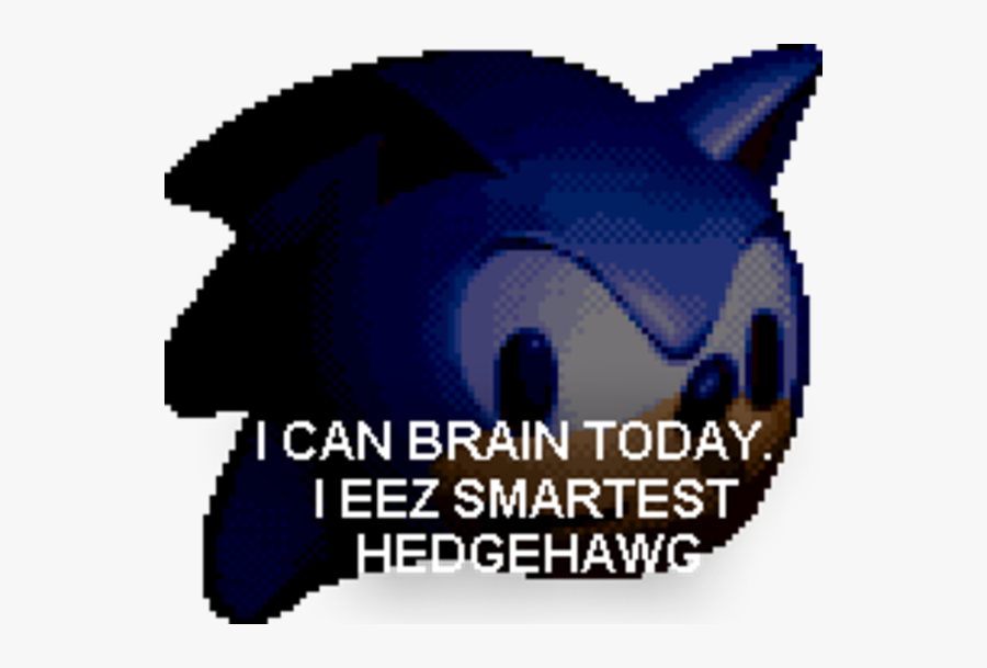 I Can Brain Today I Eez Smartest Ha Sonic 3d Blast - Cat, Transparent Clipart