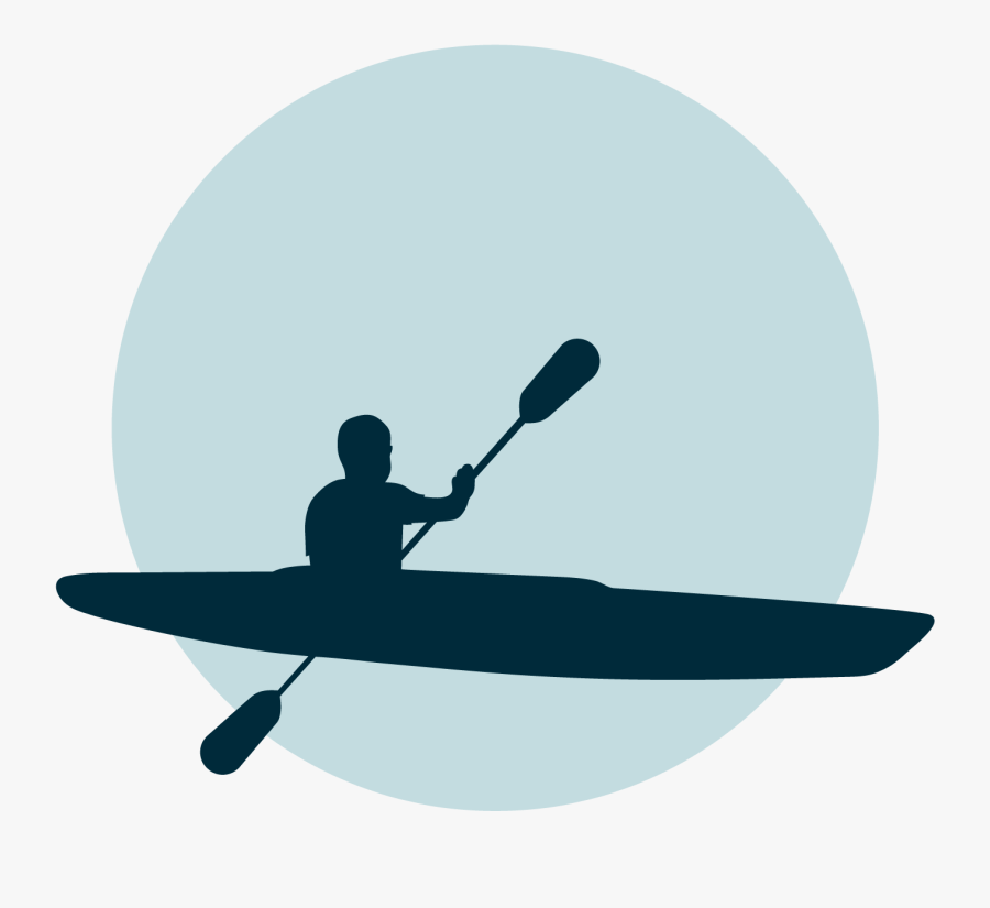 Kayak Paddle Logo, Transparent Clipart