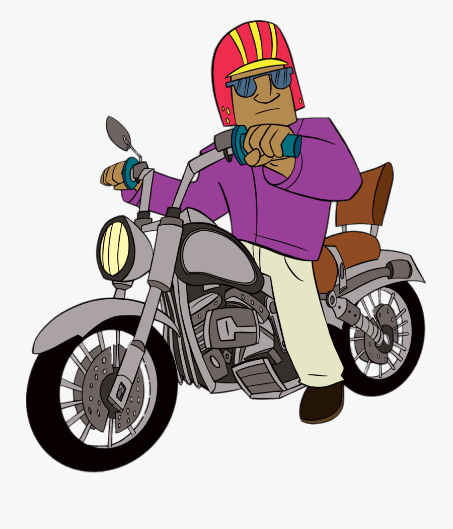 Harry Bollywood On His Motorcycle - Motorcycle Cartoon Transparent, Transparent Clipart