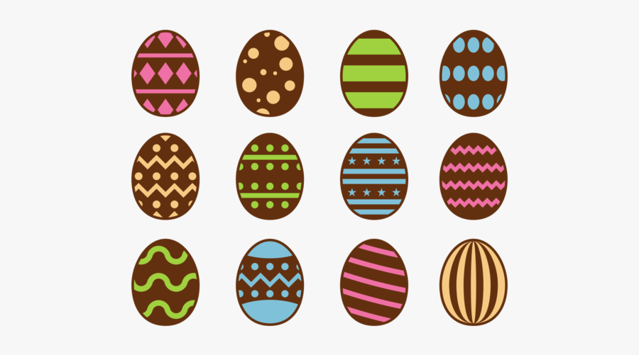 Chocolate Easter Eggs Icons Vector - Black Small Butterfly Clips, Transparent Clipart