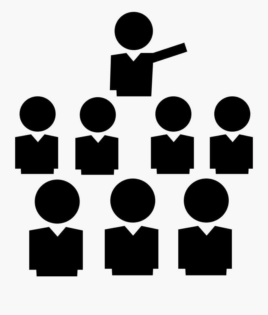 Class Group Of Students And Professor In Front - Student Icon, Transparent Clipart