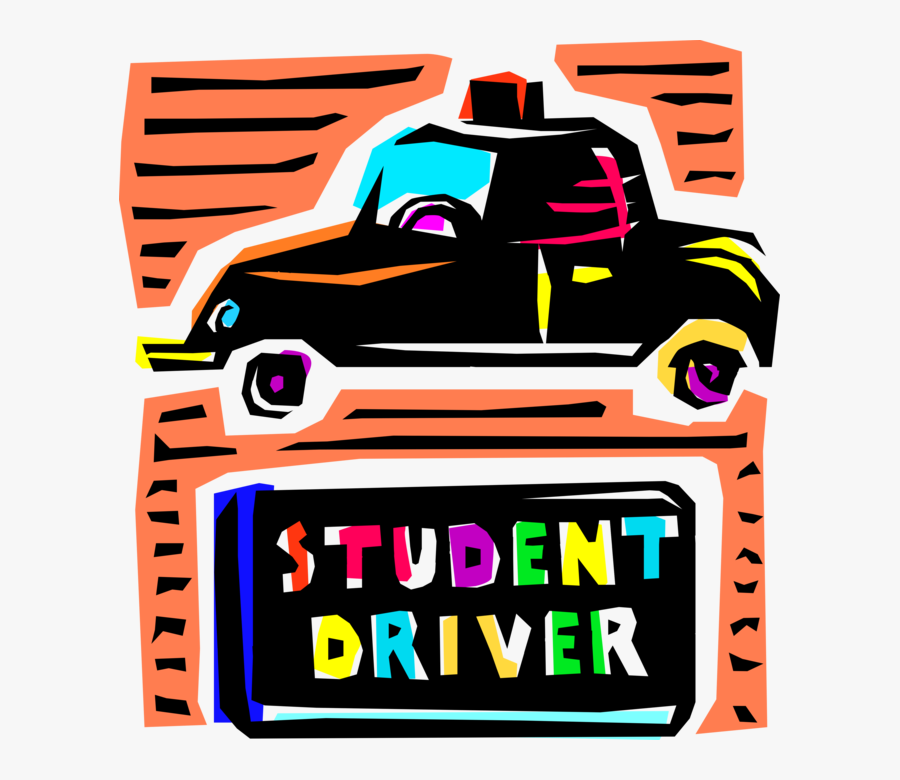 Vector Illustration Of Driver"s Ed Driving School Teaches - Driving School, Transparent Clipart