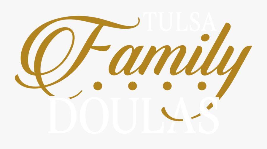 Tulsa Family Doulas White Small Logo - Transparent Family Png Text, Transparent Clipart