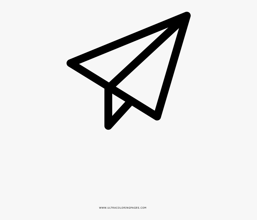 Paper Airplane Coloring Page - Aeroplano Di Carta Da Colorare Disegni, Transparent Clipart