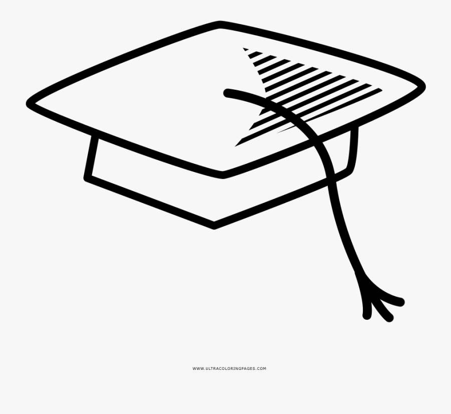 Mortar Board Coloring Page, Transparent Clipart