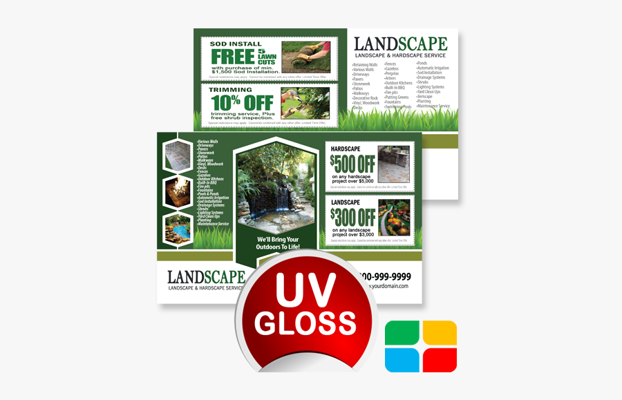 Landscaping Postcards La010001 - Landscape And Snow Removal Business Cards, Transparent Clipart