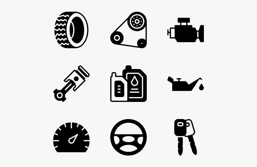 Car Spare Parts Icon, Transparent Clipart