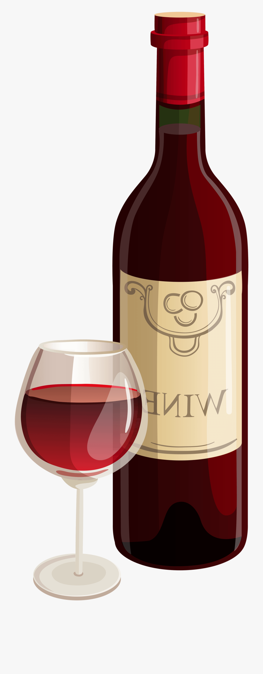 Wine Clipart Birthday Free Collection - Glass Bottle, Transparent Clipart