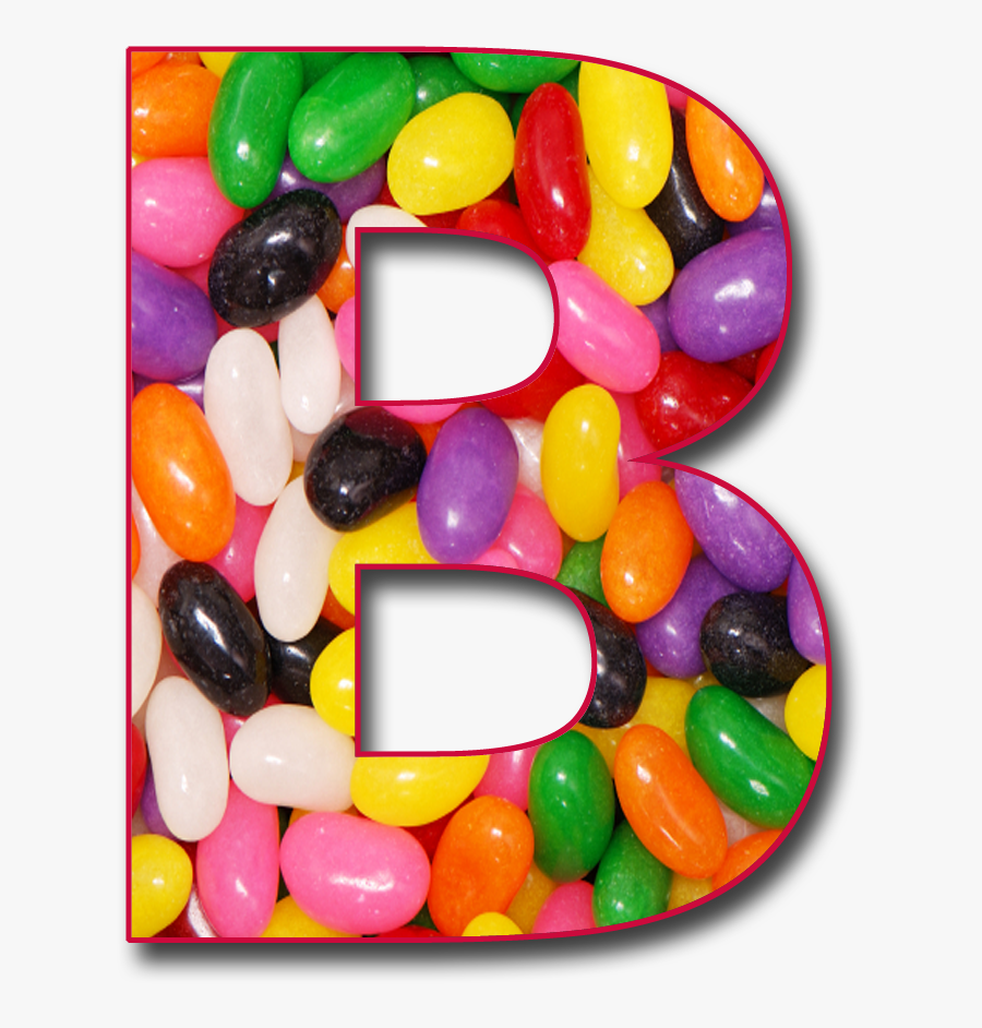 Jelly Bean Letters, Transparent Clipart