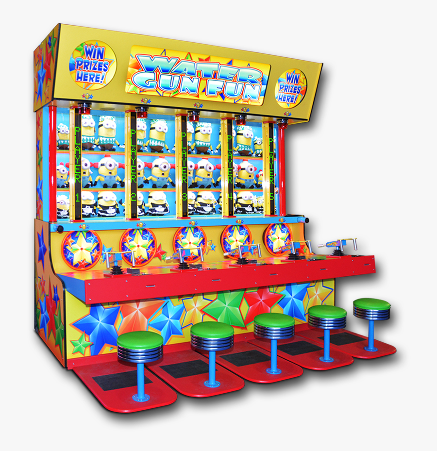 Water Gun Fun Arcade Game, Transparent Clipart