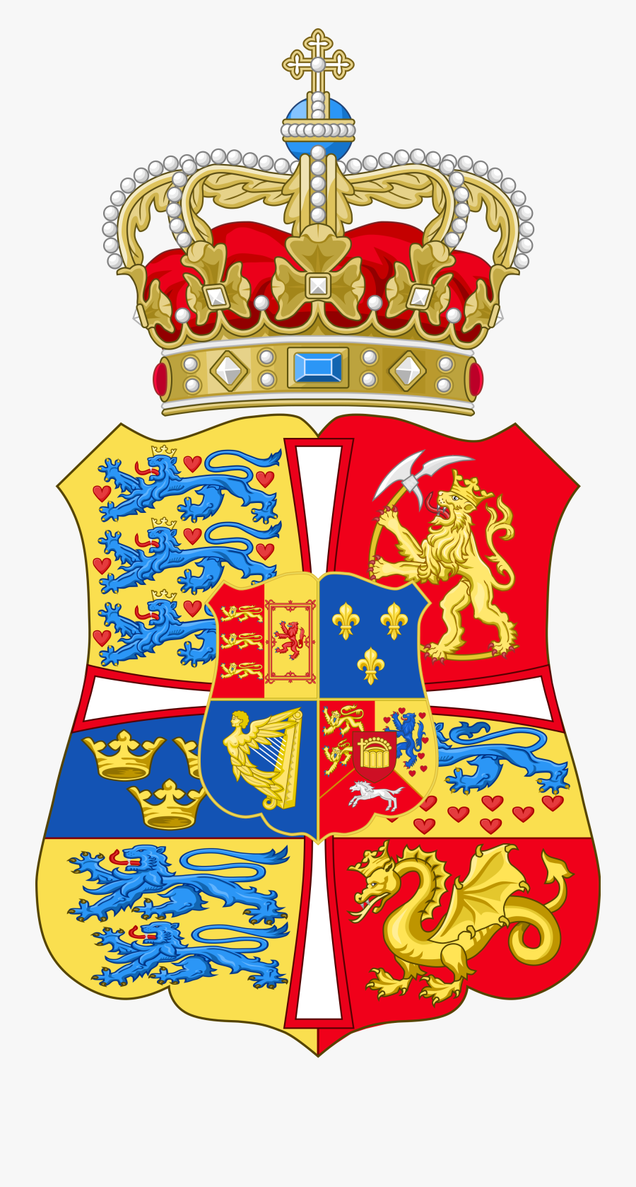 Denmark Norway Coat Of Arms, Transparent Clipart