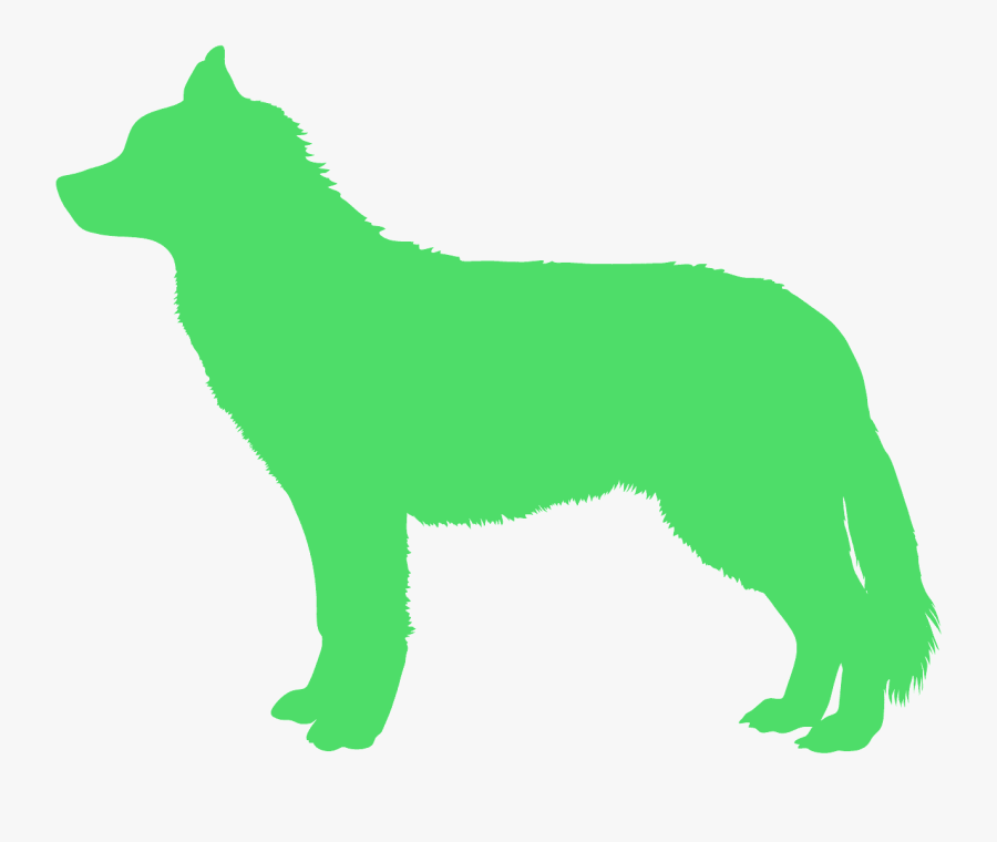 Red Dog Silhouette, Transparent Clipart
