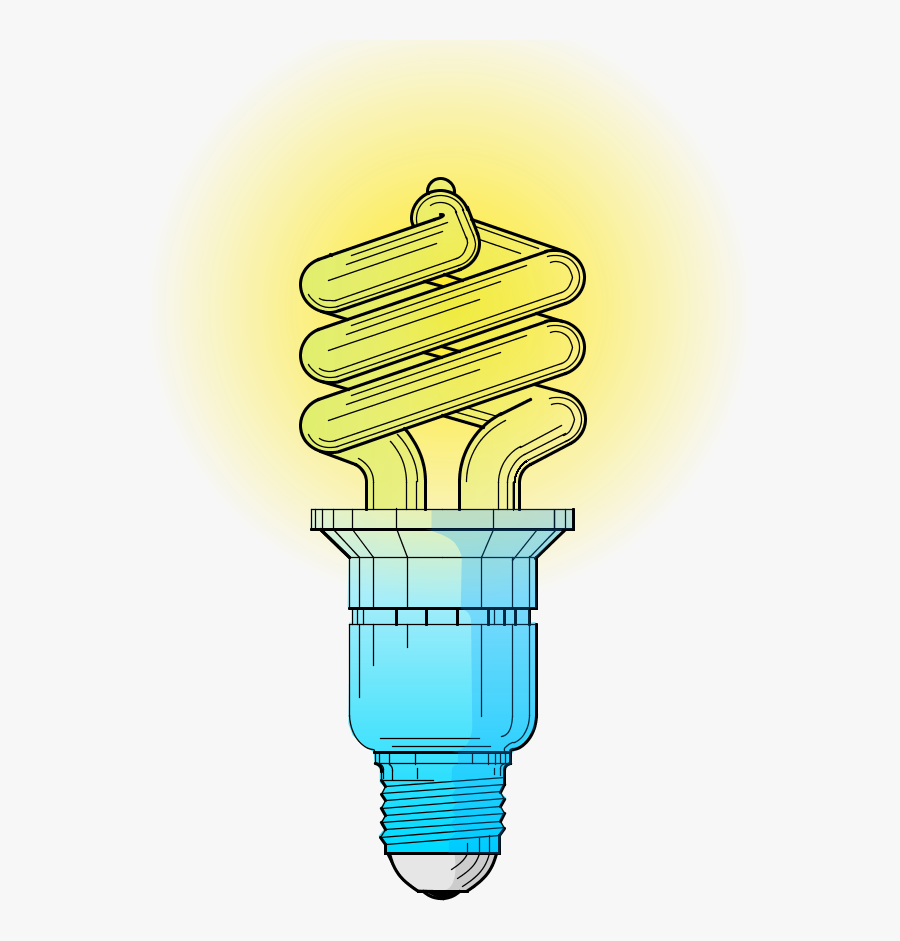 Vector Clip Art - Fluorescent Light Bulbs Clipart, Transparent Clipart