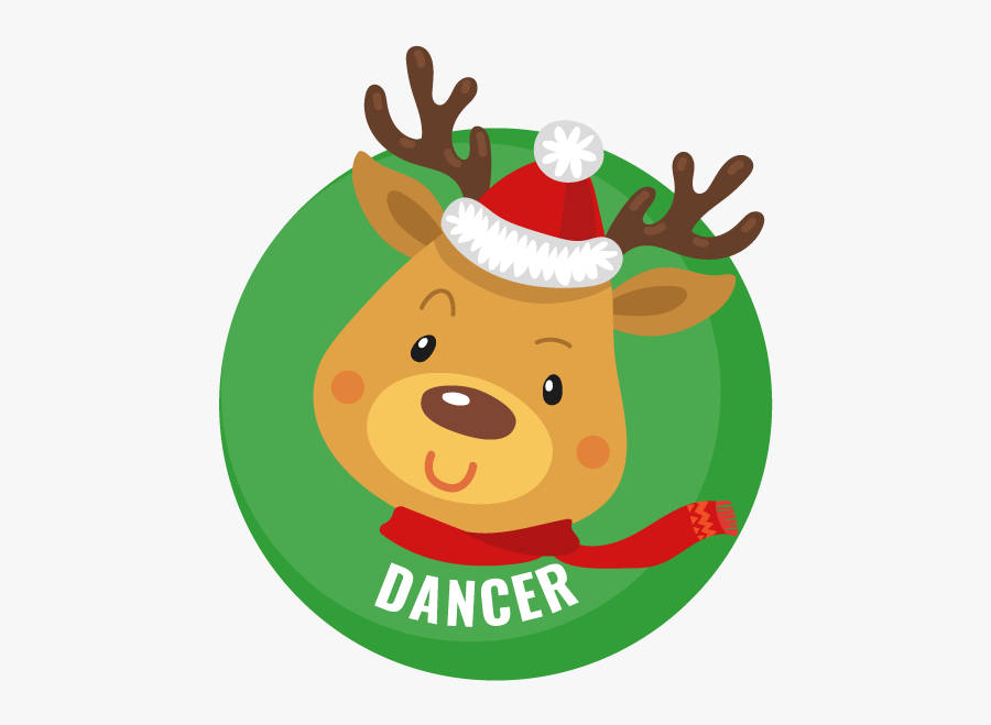 Dancer - Santa Claus Reindeer Names Png, Transparent Clipart