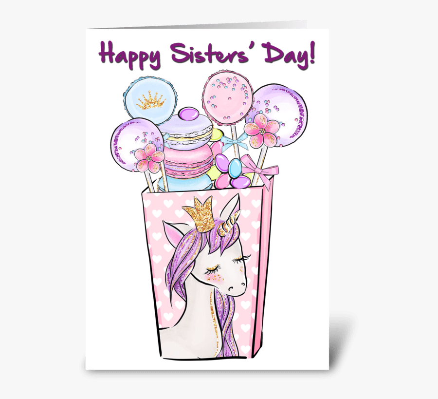 Goodies For Sister Greeting Card - Cartoon, Transparent Clipart