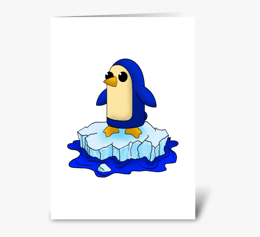 Curious Cute Baby Penguin Greeting Card - Penguin, Transparent Clipart