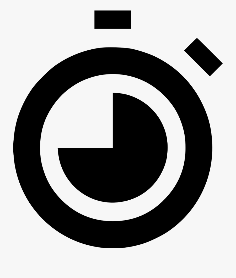 Stopwatch Three Quarters - Circle, Transparent Clipart