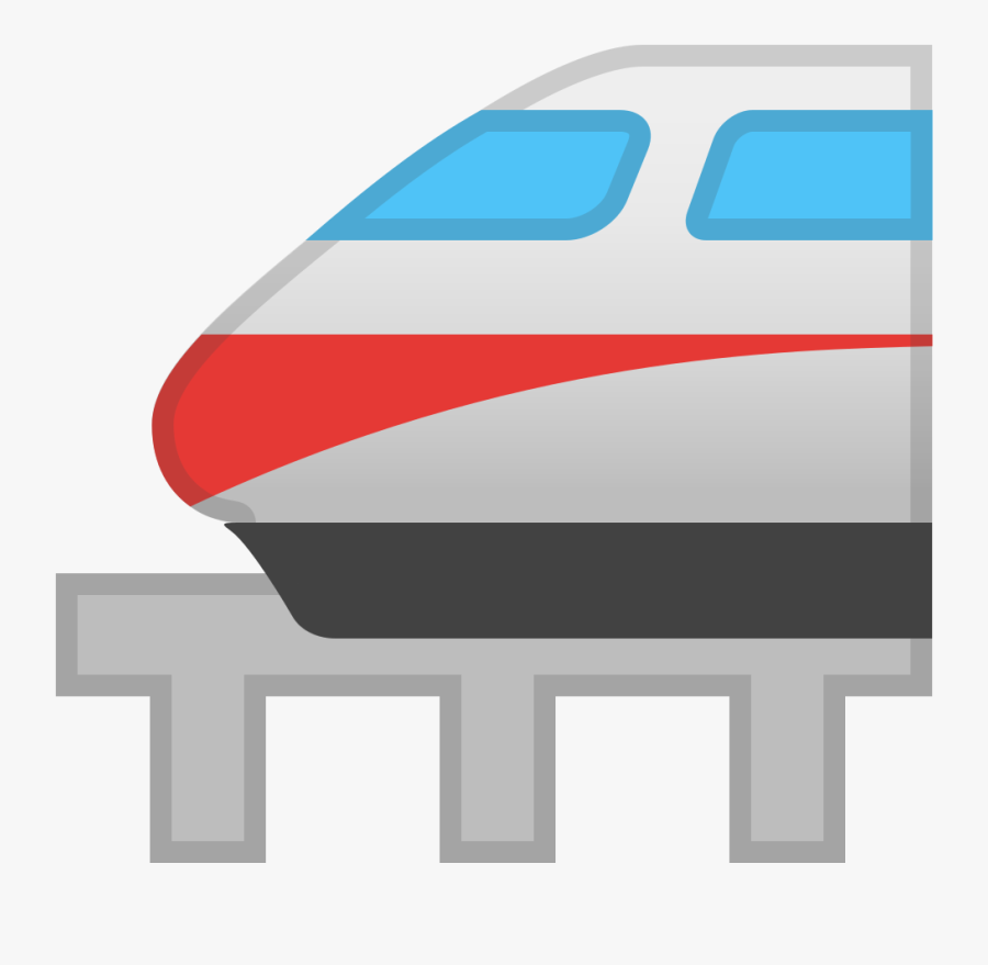 Monorail Icon, Transparent Clipart
