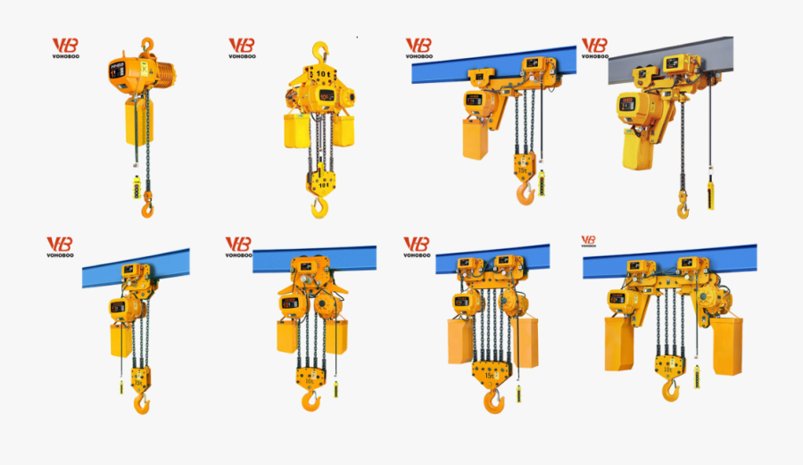 1320lb 1 Ton Electric Chain Hoist With Monorail Trolley, Transparent Clipart