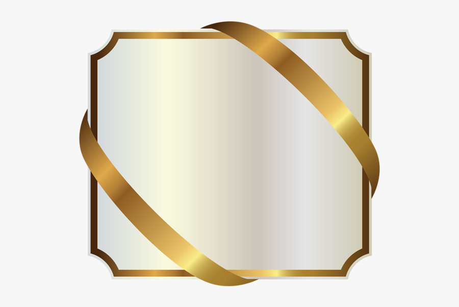 White And Gold Frame Png, Transparent Clipart