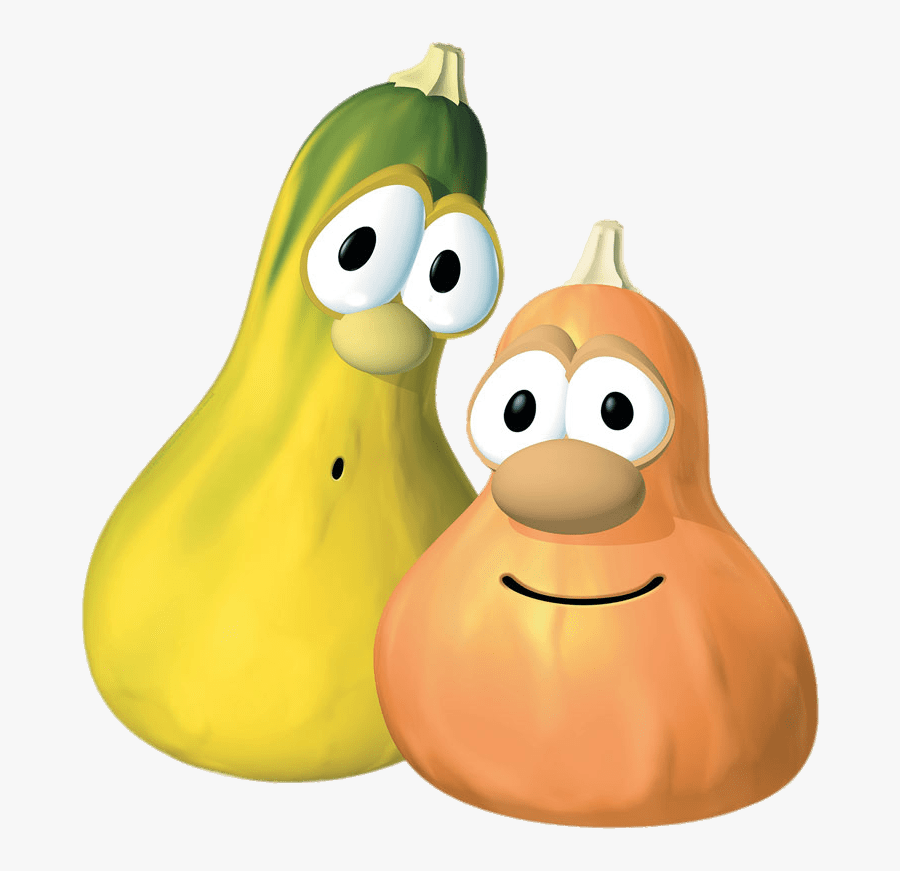 Jimmy And Jerry Gourd - Squash Veggie Tales Characters, Transparent Clipart