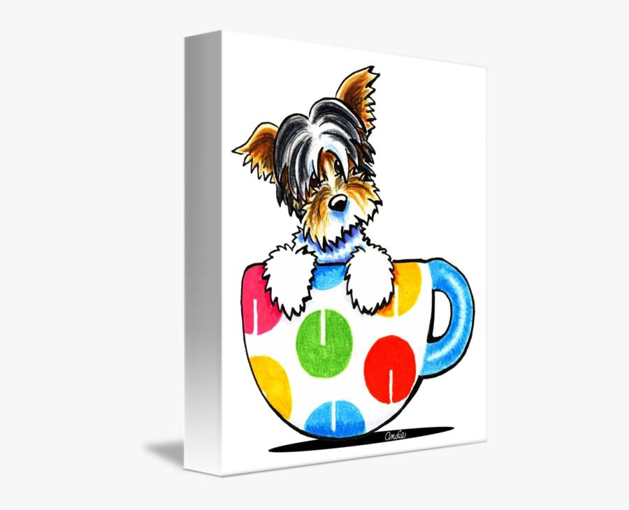 Cup Of Biewer Yorkie By Off Leash - Biewer Yorkie Draw, Transparent Clipart