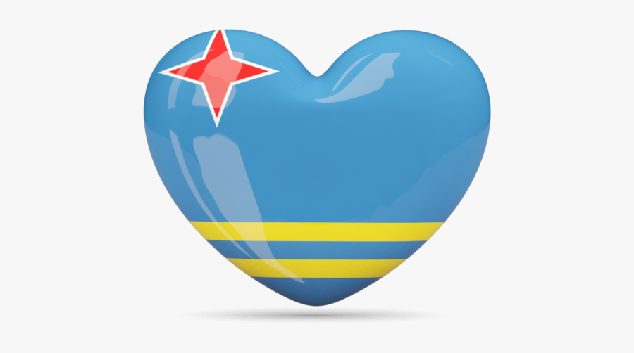Download Flag Icon Of Aruba At Png Format - Heart Flag Aruba Png, Transparent Clipart