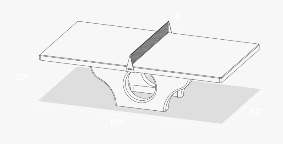 Table Schematic Measure V2 - Coffee Table, Transparent Clipart