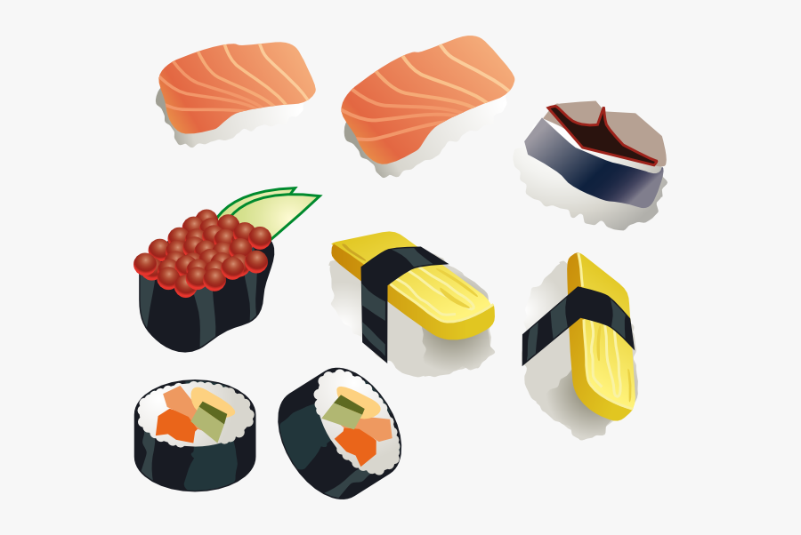 Sushi Clipart, Transparent Clipart