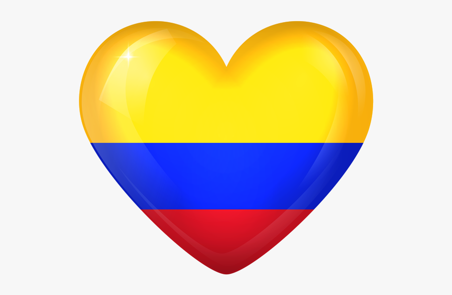 Colombia Heart Flag Png, Transparent Clipart