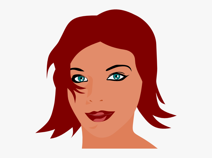 Red Haired Woman Cartoon, Transparent Clipart