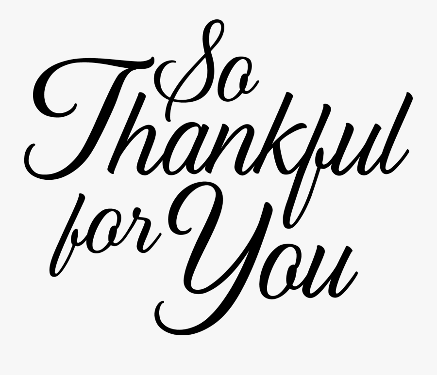 So Thankful For You - Icing Font, Transparent Clipart