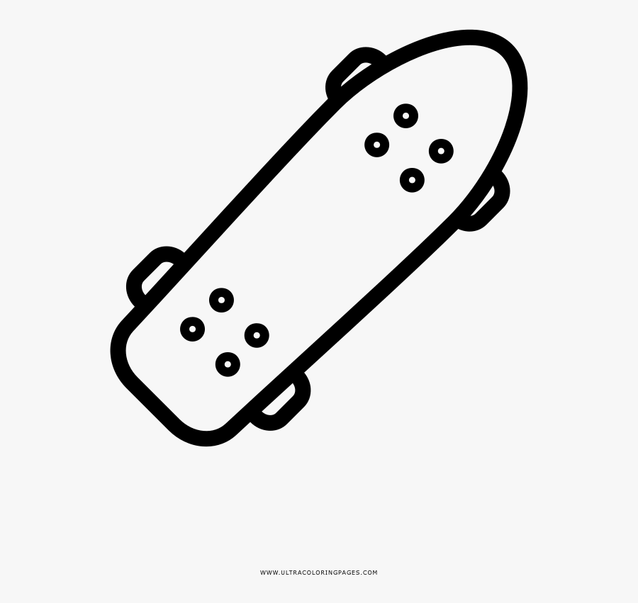 Longboard Coloring Page - Longboard Coloring Pages, Transparent Clipart