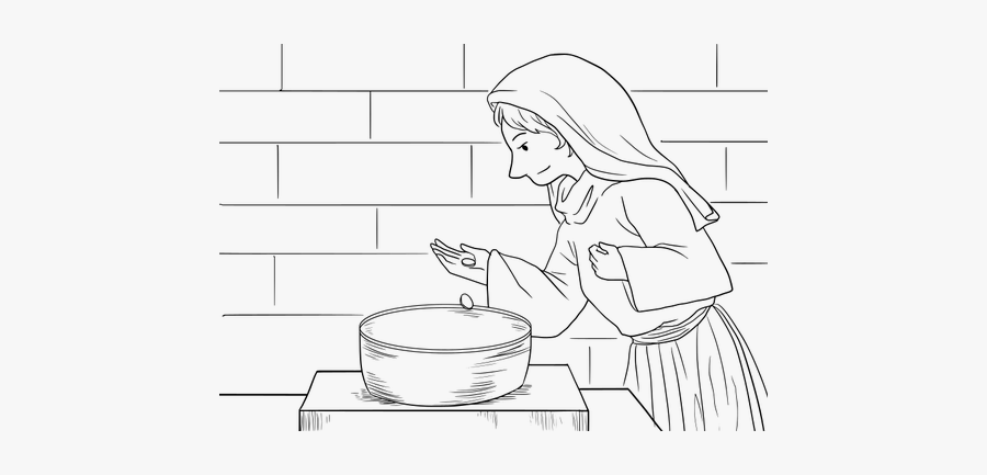 Bible Character Image - Lesson Of The Widow's Mite, Transparent Clipart