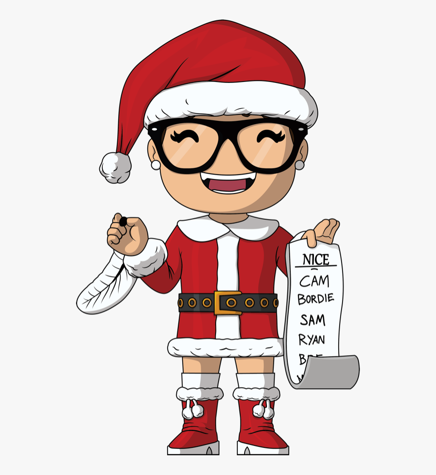 Cartoon Mrs Santa Claus, Transparent Clipart