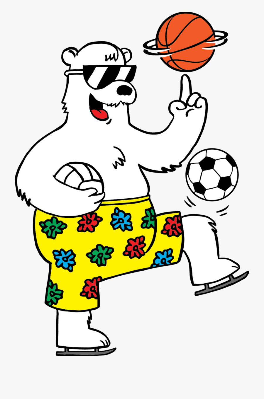 Jax Bear Sports - Cartoon, Transparent Clipart