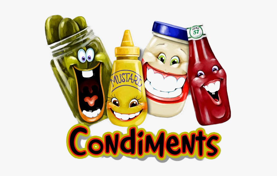 Cartoon Picture Of Condiments, Transparent Clipart