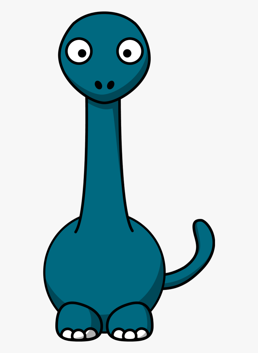 Dinosaur Cartoon Long Neck - Animated Dinosaur With Long Neck, Transparent Clipart