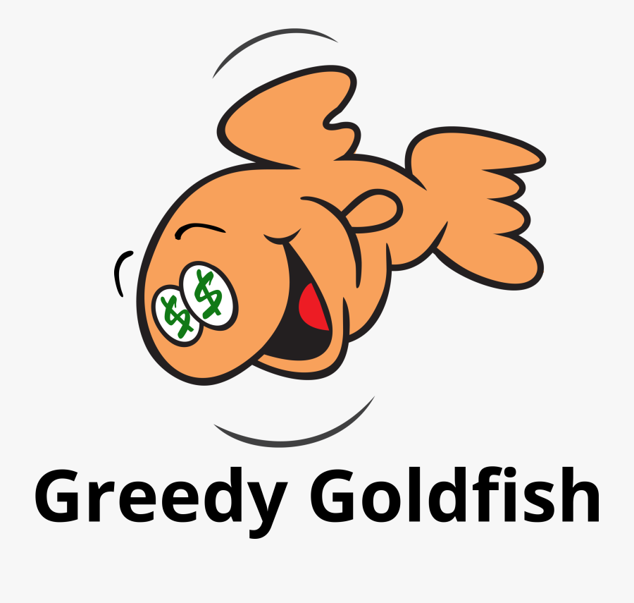 Greedy Goldfish - Cartoon, Transparent Clipart