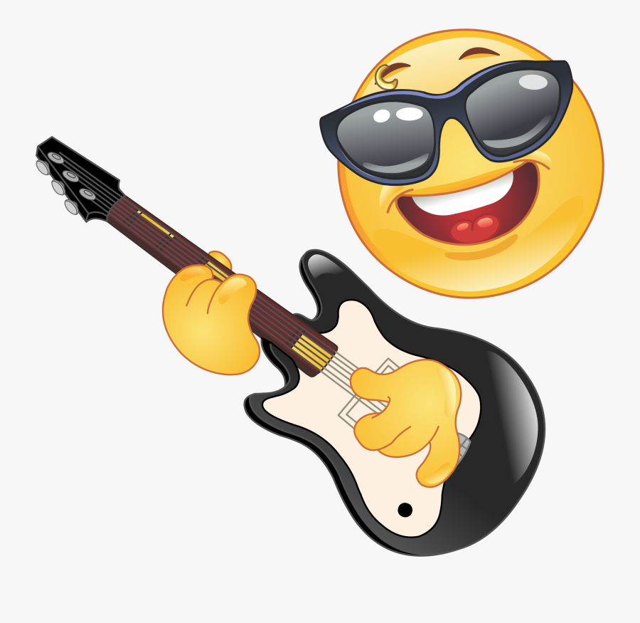 Guitar Player Emoji 25 Decal - Rockstar Clipart, Transparent Clipart