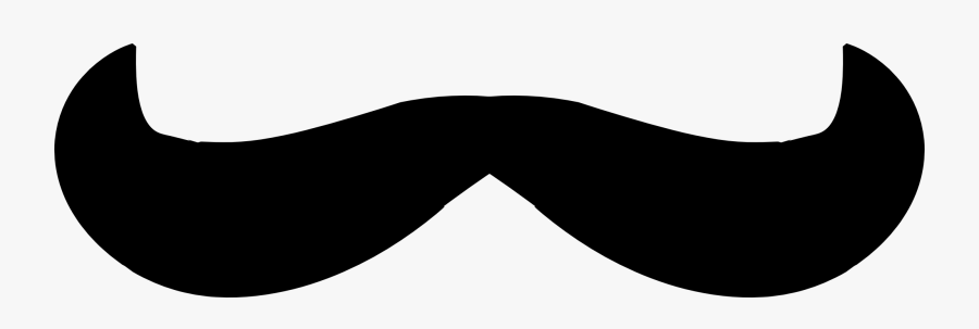 Source - Ndomitable - Com - Curly Mustache Clip Art - Silhouette, Transparent Clipart